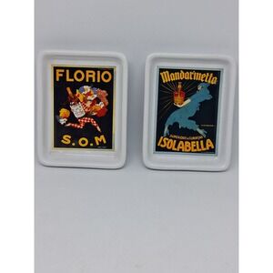 Vintage Pottery‎ Barn Posters Trinket Tray Set Florio Isolabella Art Deco Dishes